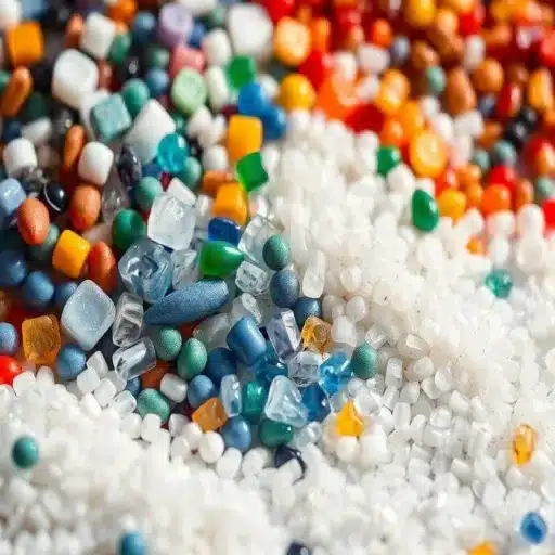 Recycled plastic pellets
